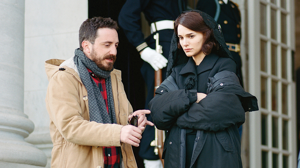 Director Pablo Larrain and Natalie Portman on the set of JACKIE. Photo by Pablo Larrain. © 2016 Twentieth Century Fox Film Corporation All Rights Reserved