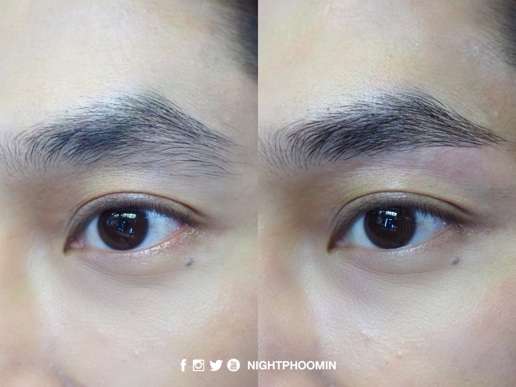 ก่อน และ หลังแว๊กซ์คิ้ว ช่วงดวงตาจะดูเปิดกว้างและสดใสขึ้น