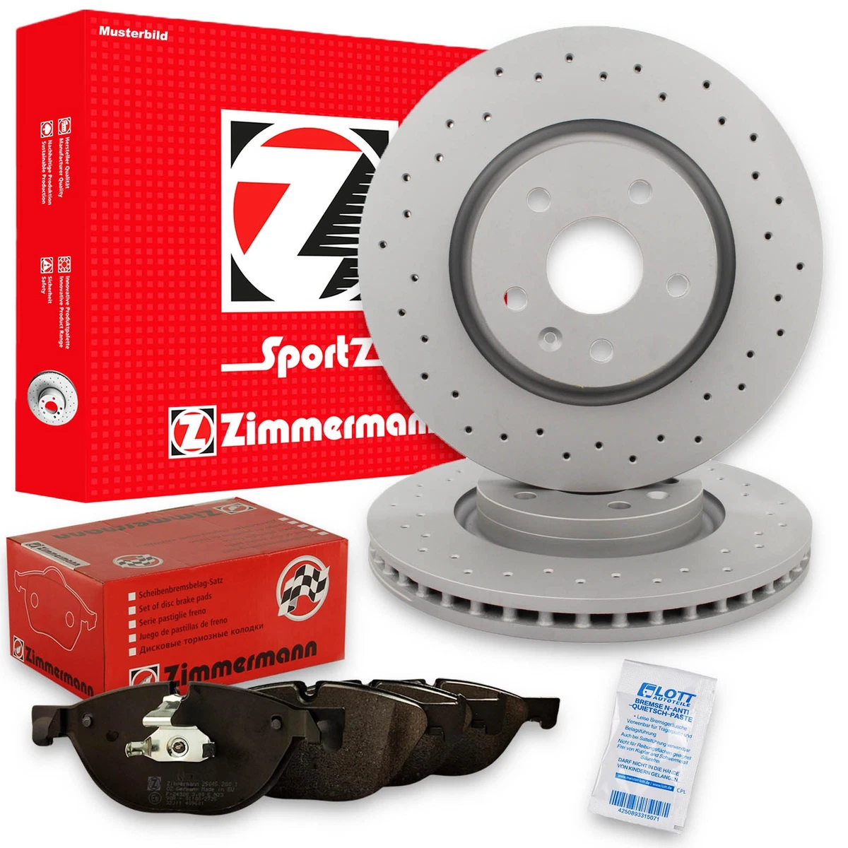 Гальмівні диски та колодки Zimmermann для PEUGEOT 208 I (CA_, CC_) 1.6 HDi